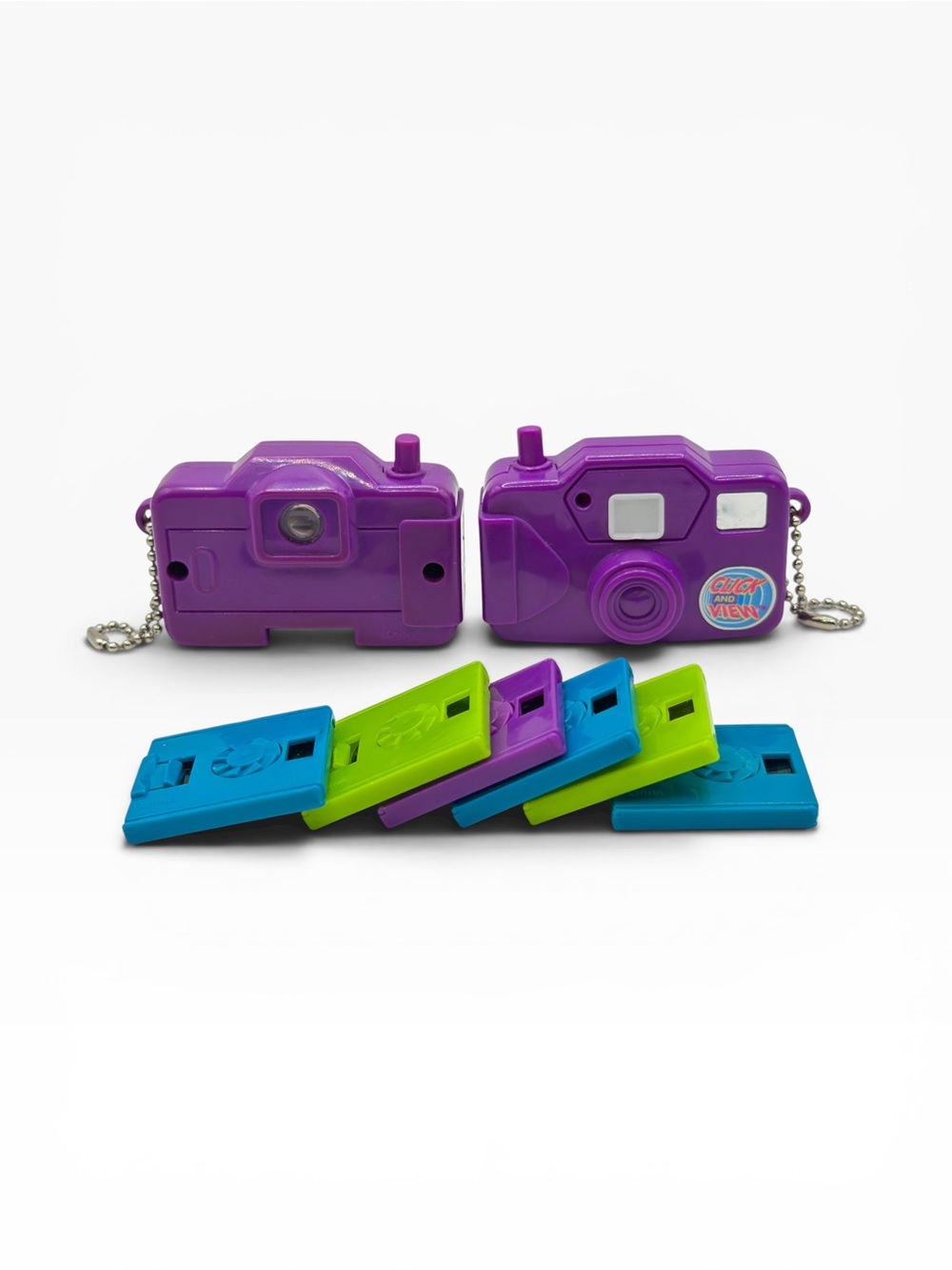 Vintage Click N View Play Toy Cameras & Six Animal Film Slides by Wild Republic